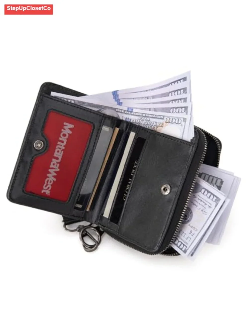 Small Wristlet Wallet Women RFID Blocking Faux Leather Lightweight